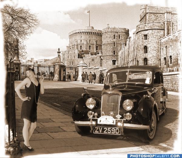 old car at Windsor Castle